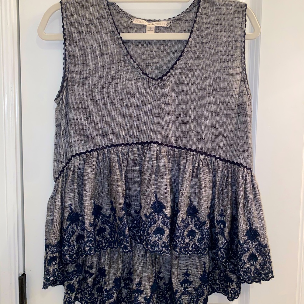 Chelsea and Violet Breezy Sleeveless Floral Top